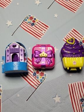 Polly Pockets— Pink, Purple & Blue Collectible Cases